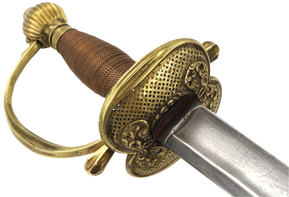 Fine Quality French Napoleonic Wars era Swedish Officer's Palasche Rapier Sword with Damascus Steel (1 of 20)