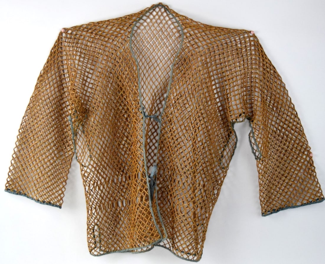 19th CHINESE WOVEN BAMBOO CANE JACKET (1 of 18)
