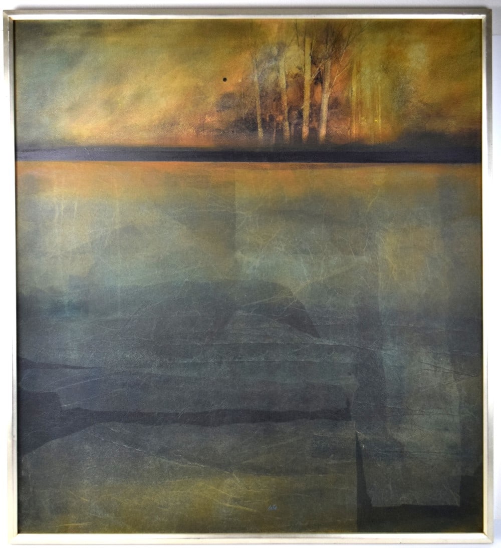 American John Axton Forest Aclipse Acrylic On Board Painting (1 of 12)