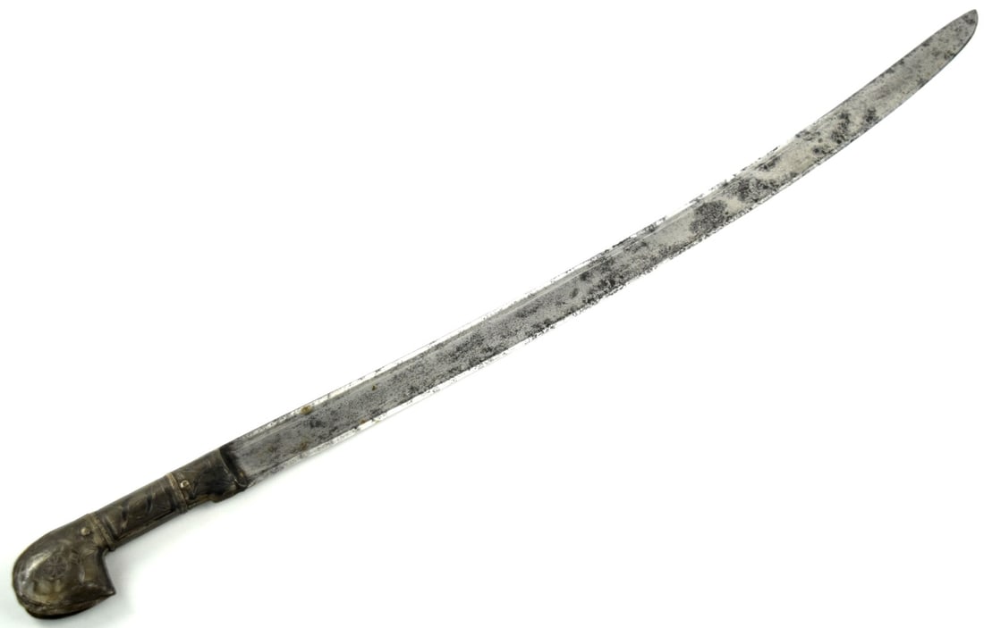 Pre WW I era Russian Caucasian SHASHKA Battle Sword with Silver Hilt Having Niello Enamel (1 of 13)