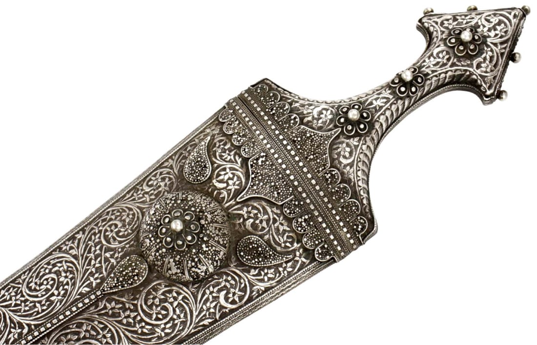 Impressive HUGE Arabic Wahhabite JAMBIYA Dagger / Sword in Beautiful Heavy Silver Mounts. Islamic (1 of 20)