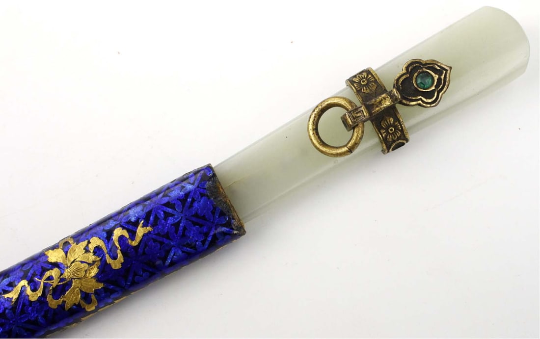 Museum Quality Qianlong Period (1736-1795) Chinese Imperial Hunting Knife Dagger with Fine Pale (1 of 20)