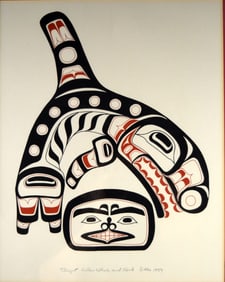 Tlingit Killer Whale & Rock Native American Alaska Art