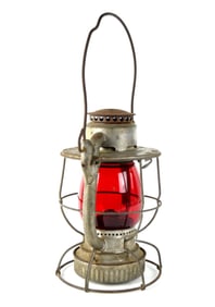 Rare New York, New Haven and Hartford Red Globe Railroad Lantern
