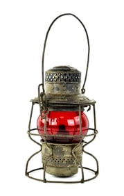 Chicago, Burlington and Quincy Railroad Red Globe Lantern