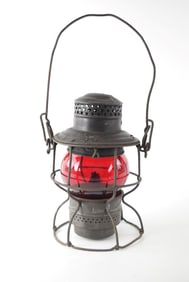 Adlake Kero Railroad Lantern With Red Globe