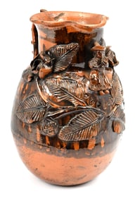 Antique Unique Mexican Folk Art Pulgue Pottery