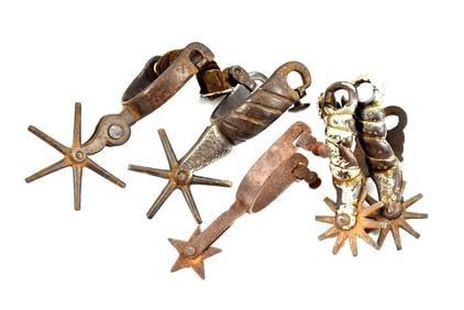 Fine Lot Antique Western Mexican Iron Spurs