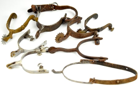 Collection 8 Antique Western Cowboy Spurs