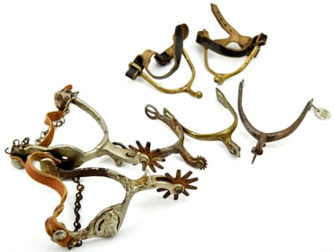 Collection Of Antique Vintage Western Cowboy Spurs