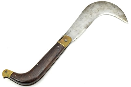 Strong Italian Folding Hook Knife, Maker Marked by HOFFRITZ.