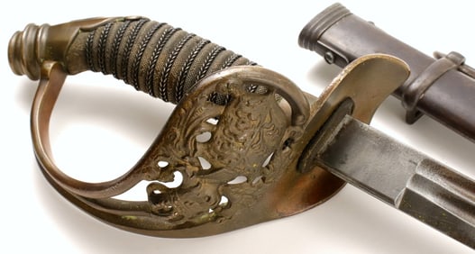 German WW I Wurttemberg Officer's Sword ~ Well Marked Hilt ~ Maker Marked & 1914 Dated Blade.