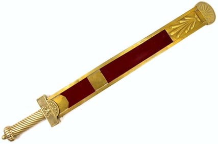 Rare Very Attractive 19th C. French or German Military School Cadet Sword of Roman Gladius Form.