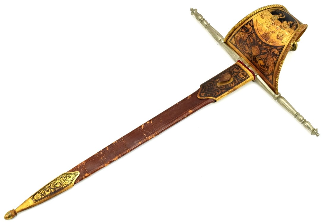 ATTRACTIVE SPANISH TOLEDO MAIN-GAUGE LEFT HAND DAGGER OF 17TH-18TYH C. STYLE (1 of 20)