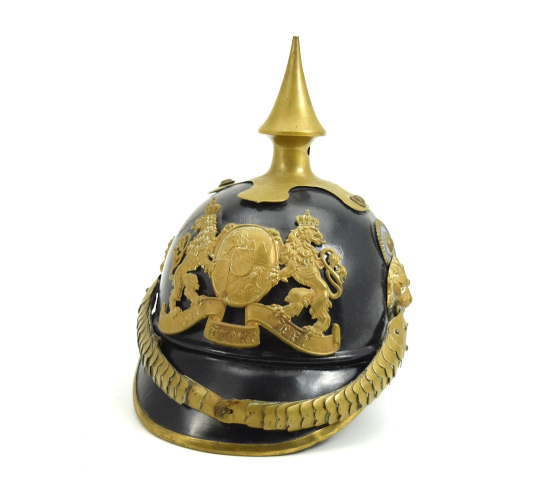 Bavarian Officer Pickelhaube / Spiked Helmet (1 of 17)