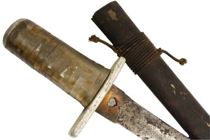 Unique WW II Japanese or Korean Air Force Pilot's WAKIZASHI Sword with Fighter Plane Bulletproof