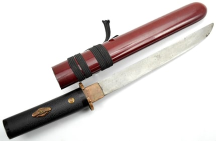 Antique Japanese Tanto Knife Dagger in Beautiful Mounts