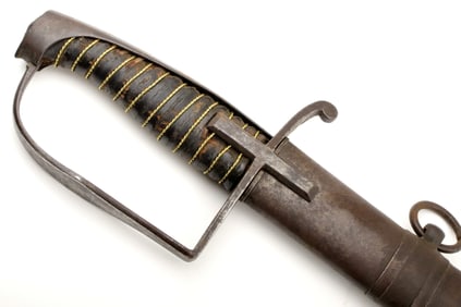 Rare 18th C. German Hussar Officer's Sword with Damascus Steel Blade ~ Maker Signed.