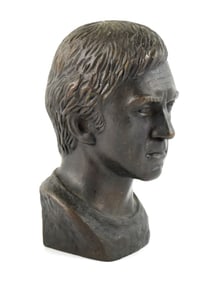 Soviet Russian Bronze Bust of VLADIMIR VYSOTSKY a Legendary Russian Bard Poet Singer and Actor.