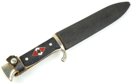 German Post WW II Hitler Youth Knife in Scabbard.