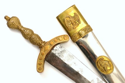 Beautiful 19th C. French Military Medical School Cadet Sword of Roman Gladius Form.