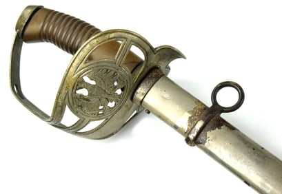 WW I or Earlier German Prussian Officer's Sword with Etched Blade.