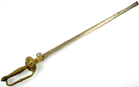 Spanish 19th C. Dress Sword Rapier, Shell Guard with a Crest.