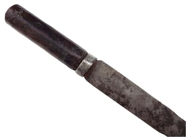 ANTIQUE 18TH-19TH C. GENTLEMAN'S LARGE WALKING SWORD CANE, VERY COMBAT-WORTHY LONG BROAD RAPIER