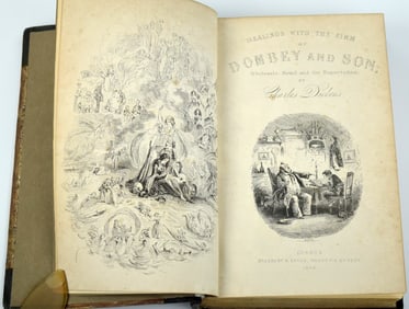 Antique Book Charles Dickens Dombey And Son 1848 1st Edition Book