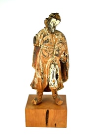 17/18th Century Filipino Polychrome Santos Carving San Roque