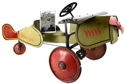 Original Pressed Steel Southern Cross Scout Plane Pedal Car c.1920/30's