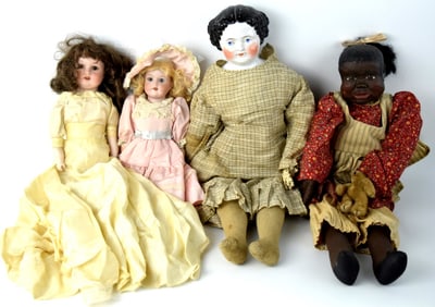 Group Antique German And American Dolls