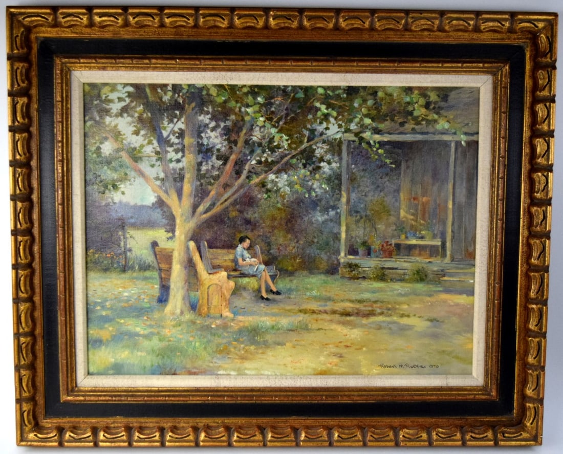 American Robert Malcolm Rucker Oil On Canvas Painting (1 of 10)