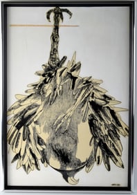 American Leonard Baskin 1969 Framed Gallery Drawing