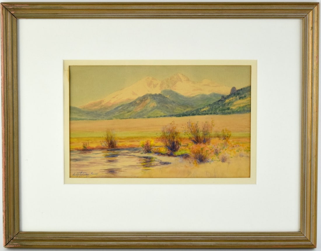 American Charles Partridge Adams Original Watercolor Painting (1 of 7)