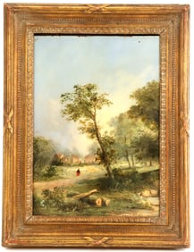 British Edward Charles Williams ( 1807-1881 ) Oil Painting