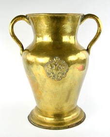 IMPERIAL RUSSIAN BRASS AMPHRA-SHAPED UMBRELLA STAND 19 CENTURY