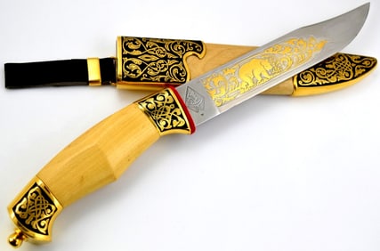 Exceptionally Well Made Russian Hunting Knife made by Zlatoust.