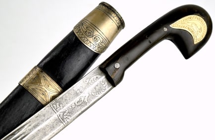 Scarce Russian Imperial Kuban Cossack Officer's SHASHKA Sword with 18th C. Damascus Steel Blade