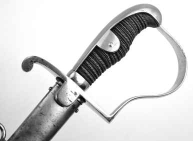 Large 19th C. to WW I German Officers Sword with Beautiful Etched Blade Decorations.