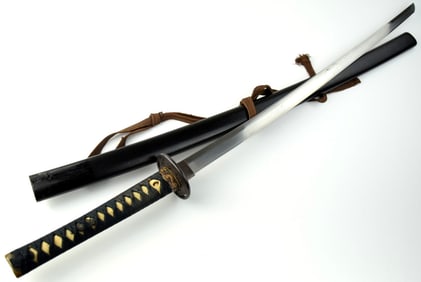 Long Japanese 1600s Shinto Katana Sword ~ Over 27 inch long Blade ~ signed Echizen no Kuni Shimosaka