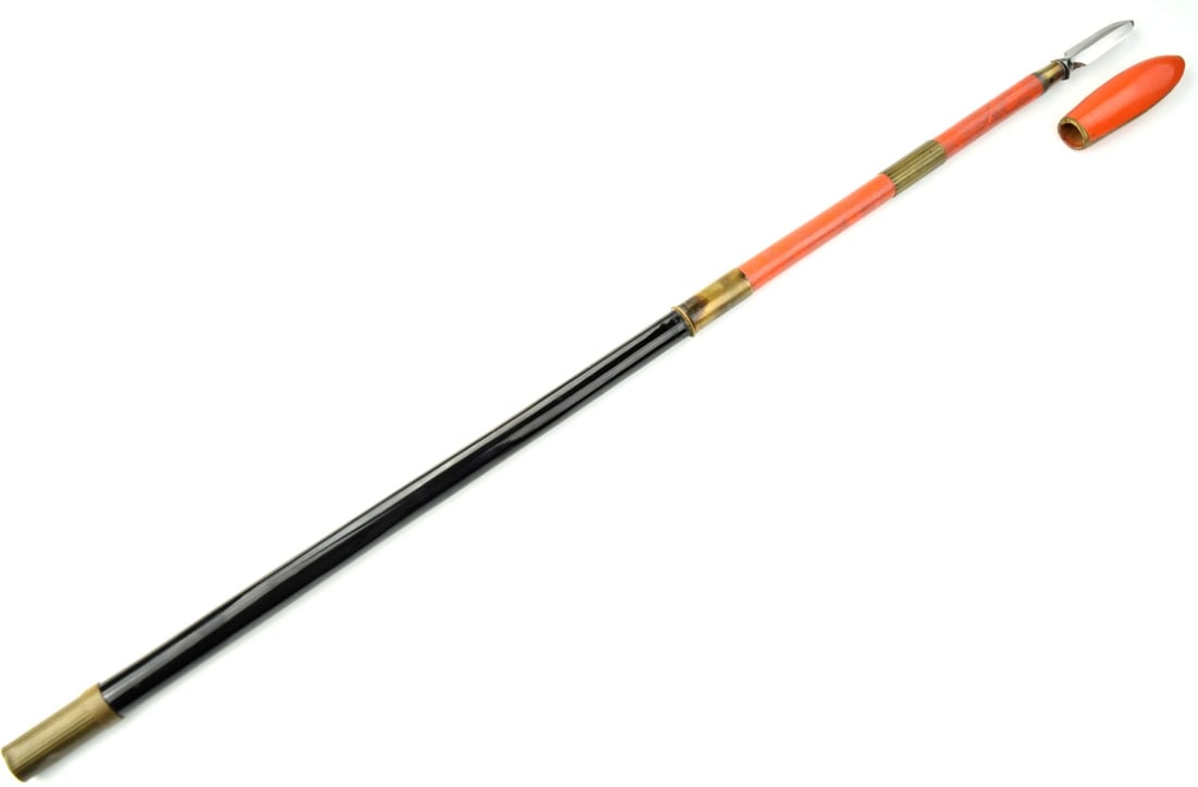 Very Nicely Mounted Japanese Samurai YARI Short Spear, Beautiful Lacquered Mounts. Likely Koto or (1 of 15)