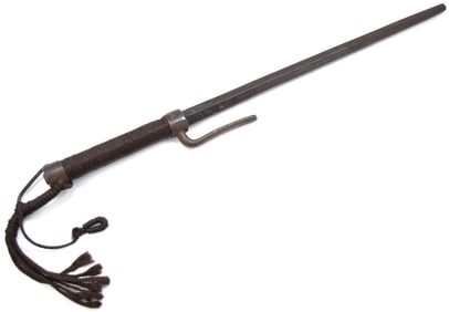 Early Japanese Samurai Iron KABUTOWARI Sword & Helmet Breaker. Later Rewrapped Braid Cord Grip &