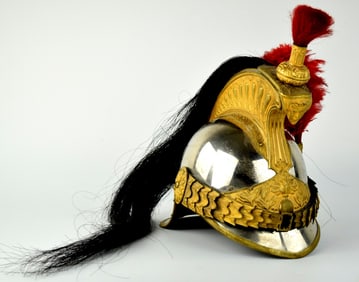 Nice and Untouched French Model 1874 Officers Helmet.