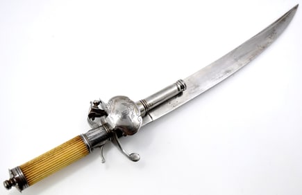 Exceptionally Fine and Rare 18th-19th C. English Navy Officer's Combination Dirk Dagger with
