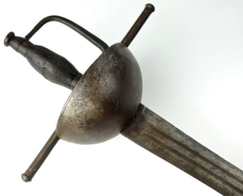 Unusual 18th C. Spanish Colonial Short BILBAO Rapier Sword for an Infantry Soldier. Strong Iron