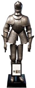 Highly Attractive 19th C. Spanish Toledo made Copy of a 14th C. Italian Knight Armor Suit, Etched