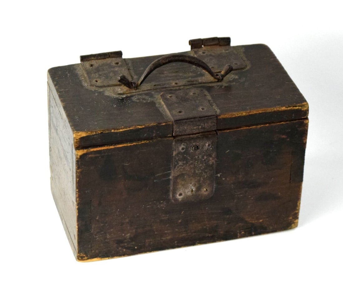 19th C. Korean wood box or trunk. (1 of 8)