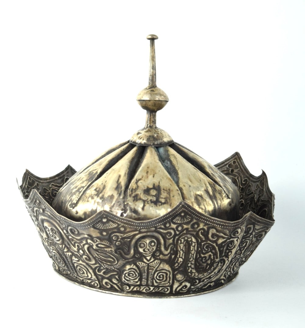 Chinese Miao Silver Metal Ceremonial Headdress (1 of 6)