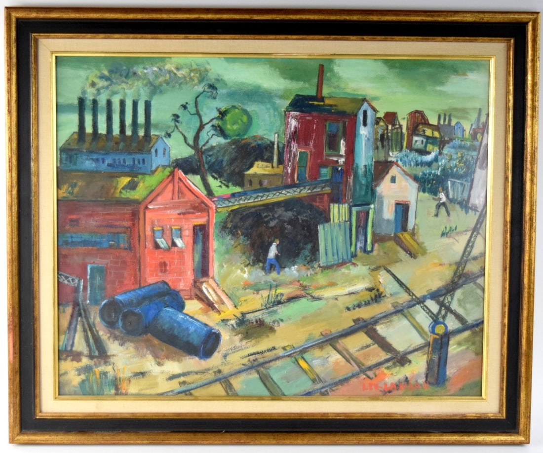 American/Polish Samuel Lev-Landau ( 1895-1979) Oil Painting (1 of 8)
